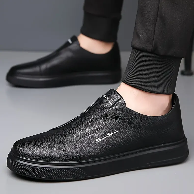 Scarpe da uomo in pelle slip-on