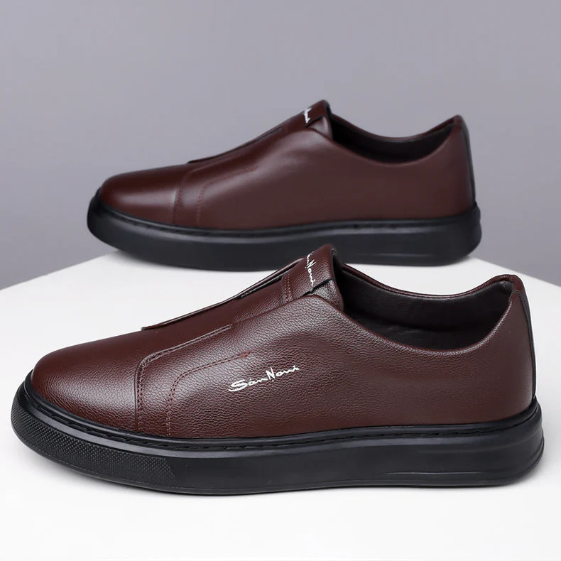 Scarpe da uomo in pelle slip-on